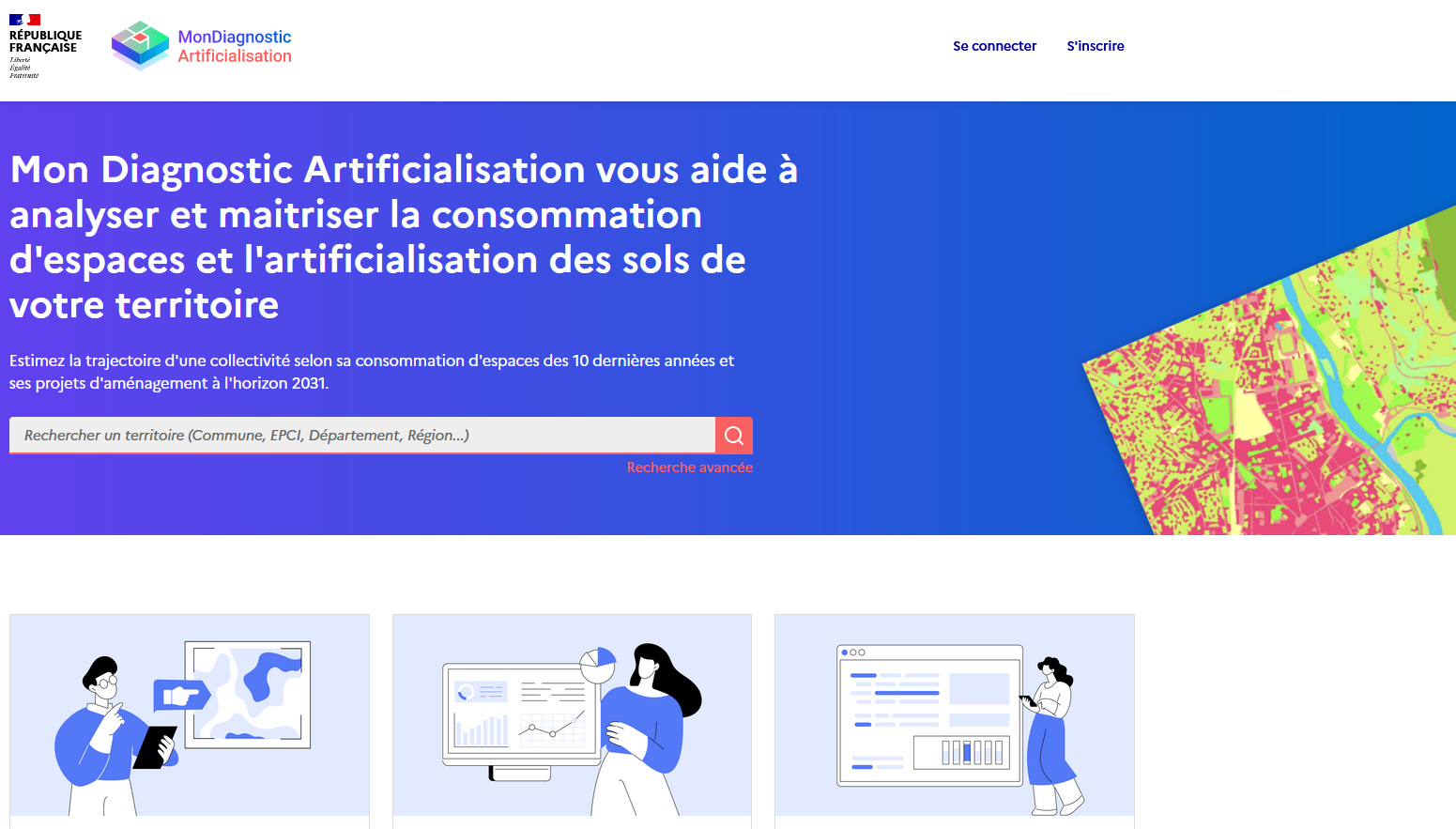 Page d'accueil de Mon Diagnostic Artificialisation